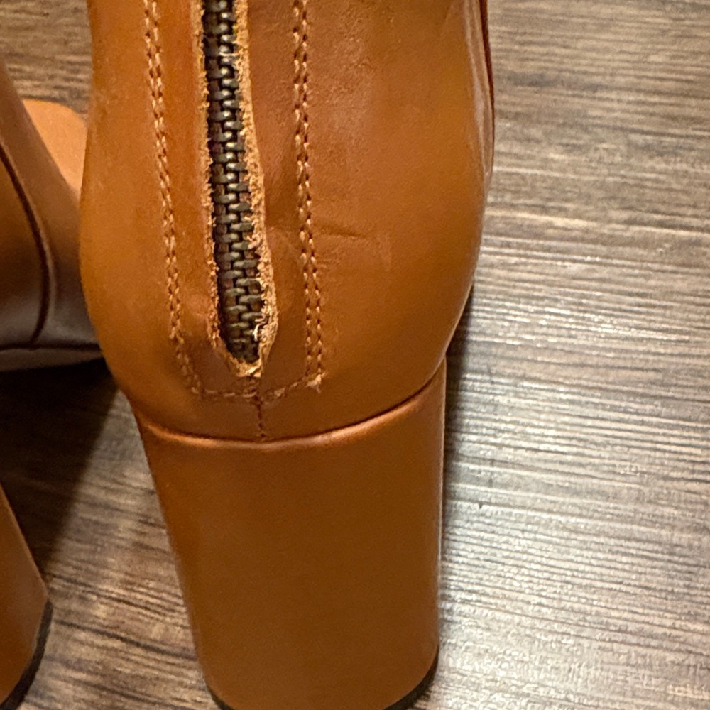 J. Crew Brown Leather Heeled Boots - Picture 5 of 11
